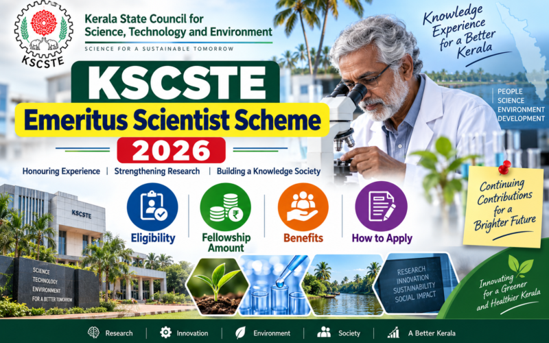 KSCSTE Emeritus Scientist Scheme 2026